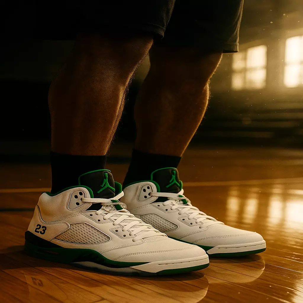 کتونی نایک جردن 5 رترو لاکی گرین