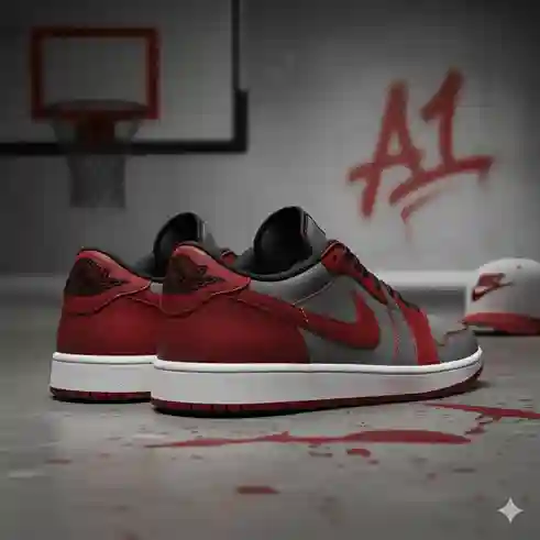 کتونی جردن 1 لو سمنت گری فایر رد