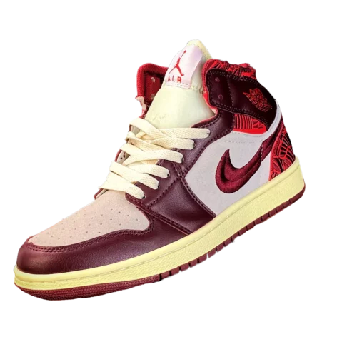 کتونی جردن 1 مید سه تیکی لیف تیم رد Jordan 1 Mid SE Tiki Leaf Team Red - تصویر 2