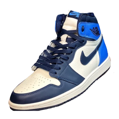 کتونی جردن 1 آبی رترو های آبسیدیان Jordan 1 Retro High Obsidian - تصویر 4