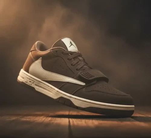 کتونی جردن ترویس اسکات ایکس جردن جامپ من جک تی ار دارک موکا