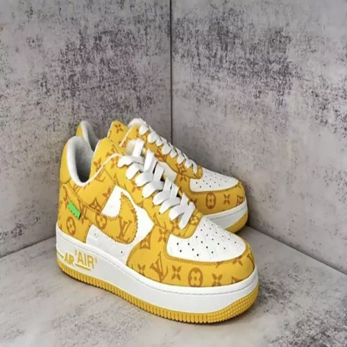 کتونی نایک ایرفورس لویی ویتون زرد