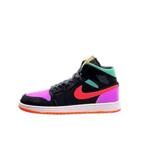 کتونی نایک جردن 1 مولتی کالر مدل Jordan 1 mid multi color
