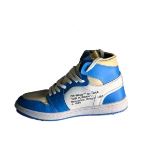 کتونی نایک جردن 1 یو ان سی وایت بلو مدل Jordan 1 white blue unc