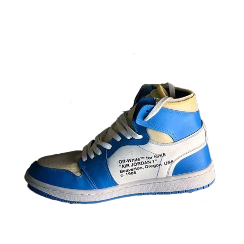کتونی نایک جردن 1 یو ان سی وایت بلو مدل Jordan 1 white blue unc