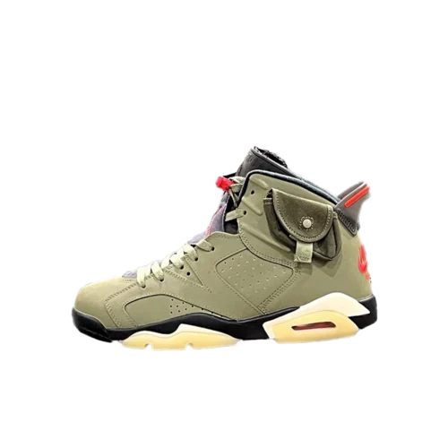 کتونی نایک جردن 6 تراویس الیو مدل Jordan 6 travis scott olive