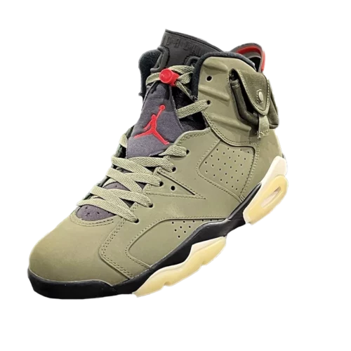 کتونی نایک جردن 6 تراویس الیو مدل Jordan 6 travis scott olive - تصویر 3