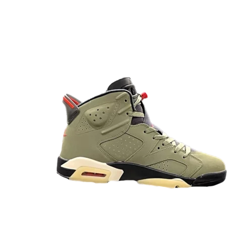 کتونی نایک جردن 6 تراویس الیو مدل Jordan 6 travis scott olive - تصویر 4
