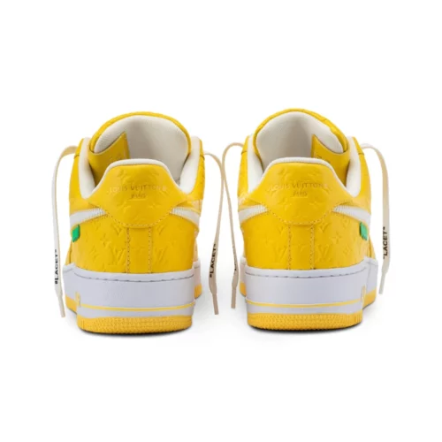 کتونی نایک ایرفورس لویی ویتون زرد مدل Nike Air force Louis vuitton yellow - تصویر 2