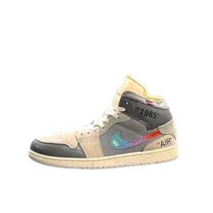 کتونی نایک جردن 1 کاستوم گری مدل Nike Jordan 1 custom grey
