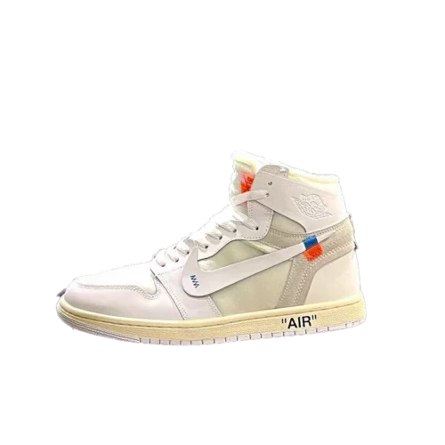 کتونی نایک جردن 1 آف وایت سیل مدل Jordan 1 off white white sail
