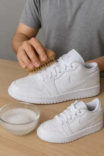 راهنمای تمیز کردن کتونی نایک جردن 1 تریپل وایت